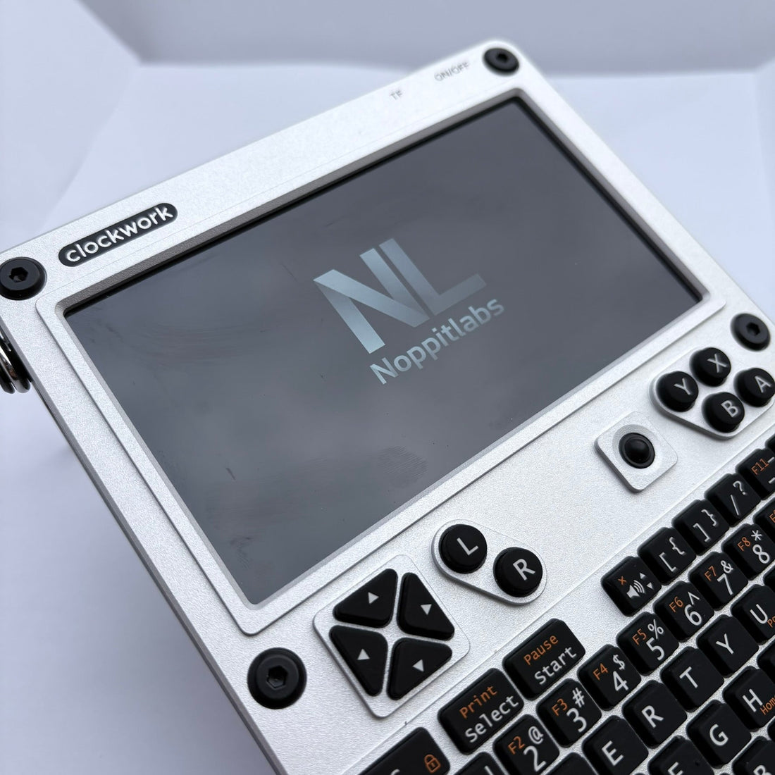 uConsole by clockwork with Noppitlabs brand displayed